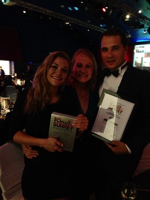 Bruce&#39;s Doggy Day Care - Toast of Surrey Business Awards Hannah, Joanne and Bruce