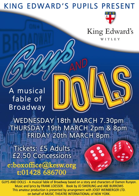 Guys and Dolls flyer