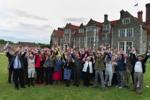 Hurrah for the new roof! Loseley celebrates