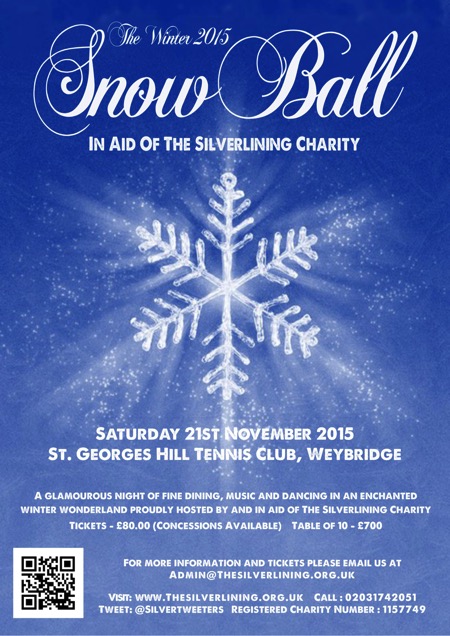 The Silverlining Charity Winter Ball 2015 A4 Poster